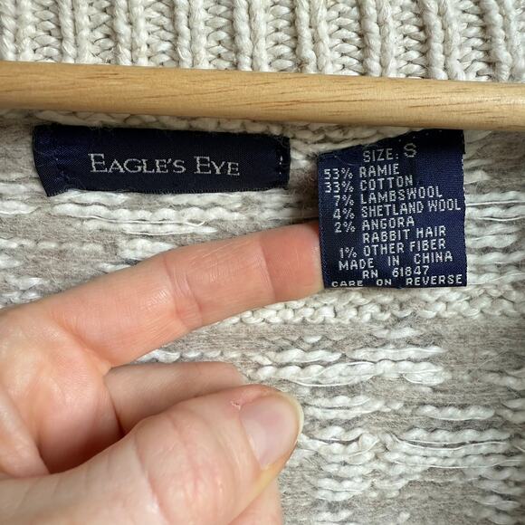 Eagle’s Eye Ski Scene Cardigan Sweater Winter Zip Front Women’s Small - Picture 3 of 13